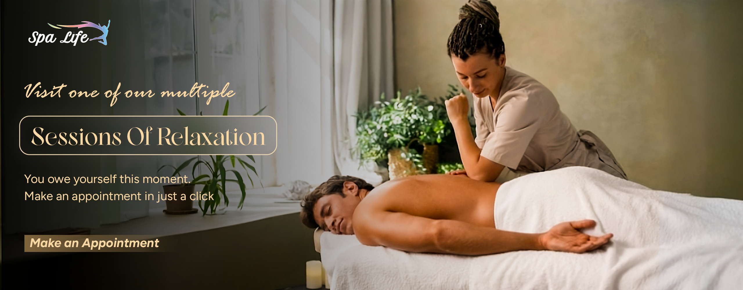 spa life website banner